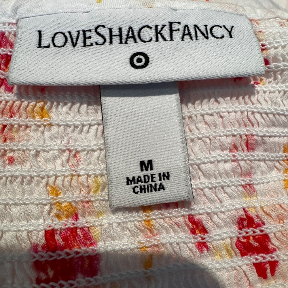 LoveShackFancy Target Floral Smocked Cosette Cottagecore Farmhouse Dress Medium - Picture 11 of 12